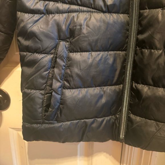 Perry Ellis Boy Black Puffer Jacket With Grey Hood Sz 14/16 - Picture 7 of 9